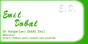 emil dobal business card